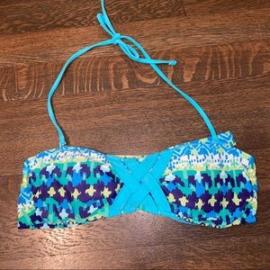 Aerie Blue Bandau Bikini Top
